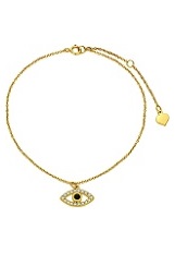 handsome little yellow gold evil eye Cubic Zirconia children bracelet